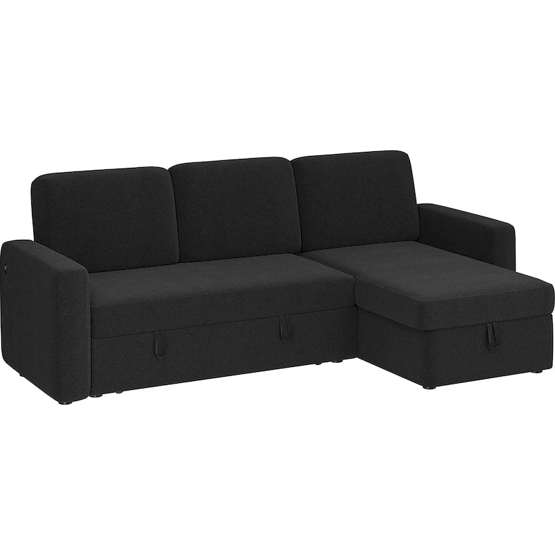 Yaheetech L-Shaped Reversible Sectional Sofa with Pull Out Bed & Storage - 83x 57.5x33