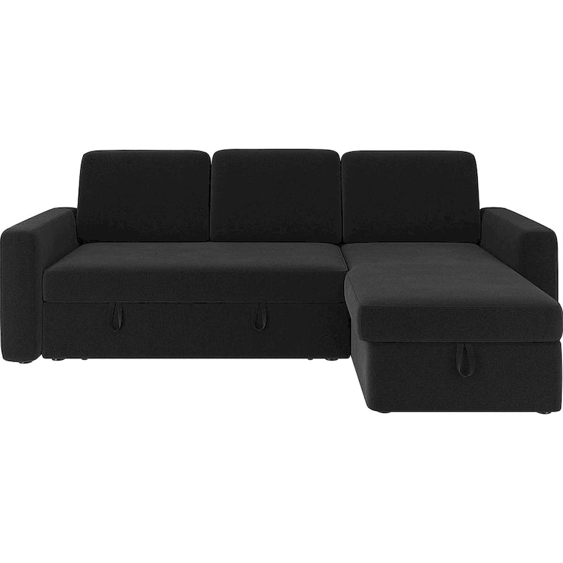 Yaheetech L-Shaped Reversible Sectional Sofa with Pull Out Bed & Storage - 83x 57.5x33