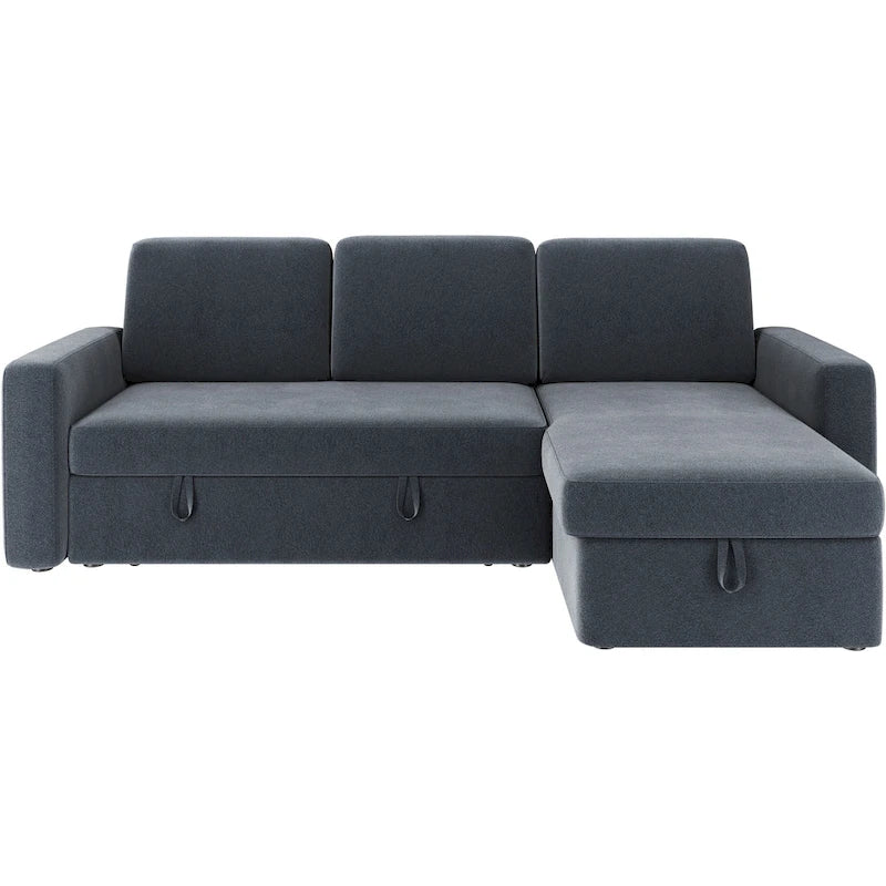 Yaheetech L-Shaped Reversible Sectional Sofa with Pull Out Bed & Storage - 83x 57.5x33