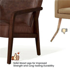 Yaheetech Modern Faux Leather Upholstered Accent Chair Armchair