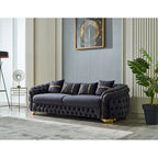 Aryanna 3-Pieces One Sofa Two Chair Living Room Set, Tufted Back
