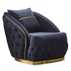 Aryanna 3-Pieces One Sofa Two Chair Living Room Set, Tufted Back