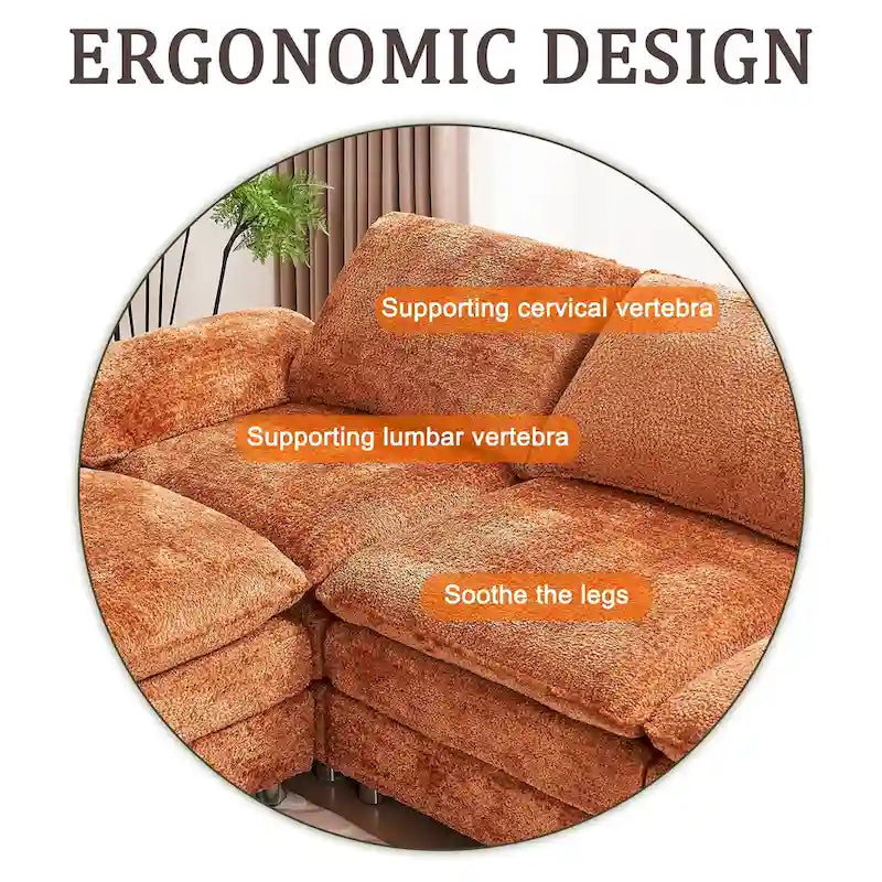 Modern dark three-seater sofa, polyester sofa sleeper, comfortable upholstered furniture for living room, apartment