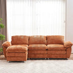 Modern dark three-seater sofa, polyester sofa sleeper, comfortable upholstered furniture for living room, apartment