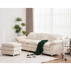 Modern dark three-seater sofa, polyester sofa sleeper, comfortable upholstered furniture for living room, apartment