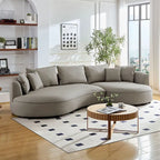 L-Shaped Leather Sectional Sofa with Chaise  Large Luxe Couch for Living Room