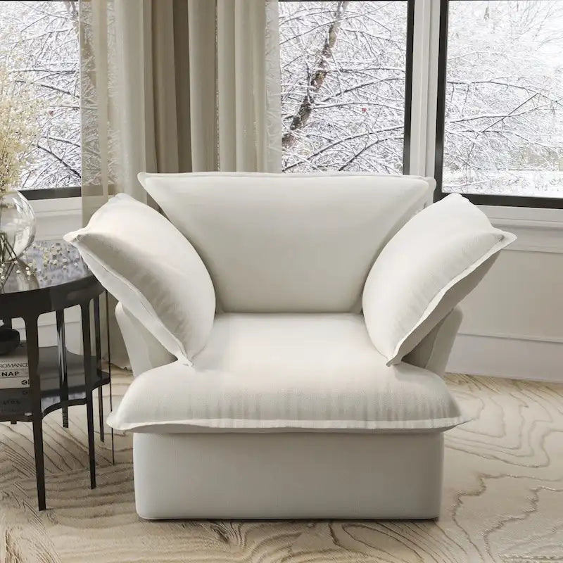 Modern Comfy Cloud Sofa Couch, Minimalist Down-Filled Sectional Sofas Couches, Cushion Covers Removable
