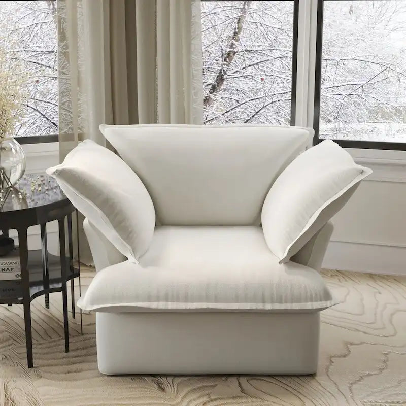 Modern Comfy Cloud Sofa Couch, Minimalist Down-Filled Sectional Sofas Couches, Cushion Covers Removable