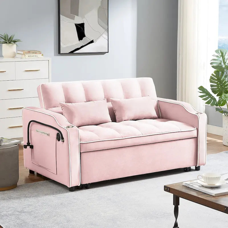Modern sofa sofa sofa velvet pull-out bed