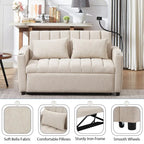 55.9 Convertible Sofa Bed Loveseat Sofa With Three Usb Ports