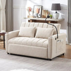 55.9 Convertible Sofa Bed Loveseat Sofa With Three Usb Ports