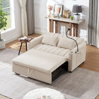 55.9 Convertible Sofa Bed Loveseat Sofa With Three Usb Ports