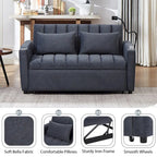 55.9 Convertible Sofa Bed Loveseat Sofa With Three Usb Ports