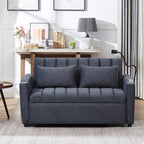 55.9 Convertible Sofa Bed Loveseat Sofa With Three Usb Ports