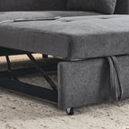 54 Pull-Out Sleeper Sofa Bed Double Seat Recliner Sofa Bed with Armrests with Storage and Side Pockets,with USB Power Outlet