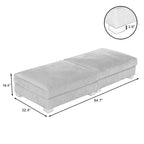 Set of 2 Upholstered Velvet Corduroy Ottoman