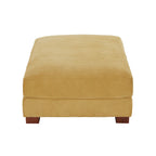 Set of 2 Upholstered Velvet Corduroy Ottoman