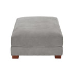 Set of 2 Upholstered Velvet Corduroy Ottoman