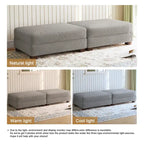 Set of 2 Upholstered Velvet Corduroy Ottoman