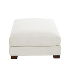 Set of 2 Upholstered Velvet Corduroy Ottoman