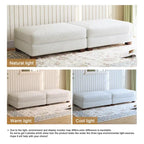 Set of 2 Upholstered Velvet Corduroy Ottoman