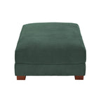Set of 2 Upholstered Velvet Corduroy Ottoman