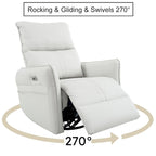 MERAX 270 Power Swivel Rocker Recliner Chair with USB Ports