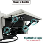 MERAX 270 Power Swivel Rocker Recliner Chair with USB Ports