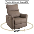 MERAX 270 Power Swivel Rocker Recliner Chair with USB Ports