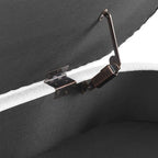Ottoman Oval Storage Bench with Rubber Wood Legs - 43.5L x 16W x 16H