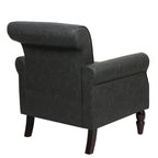 Nailheads Accent Chair Faux Leather Armchair