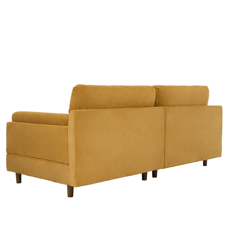 90 Corduroy Sectional Sofa Lounge Sleeper Sofa