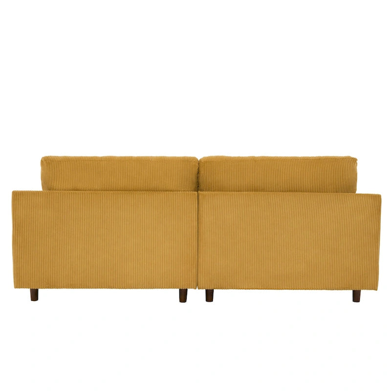 90 Corduroy Sectional Sofa Lounge Sleeper Sofa