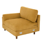 90 Corduroy Sectional Sofa Lounge Sleeper Sofa