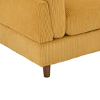 90 Corduroy Sectional Sofa Lounge Sleeper Sofa