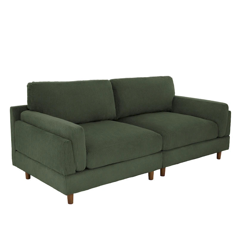 90 Corduroy Sectional Sofa Lounge Sleeper Sofa