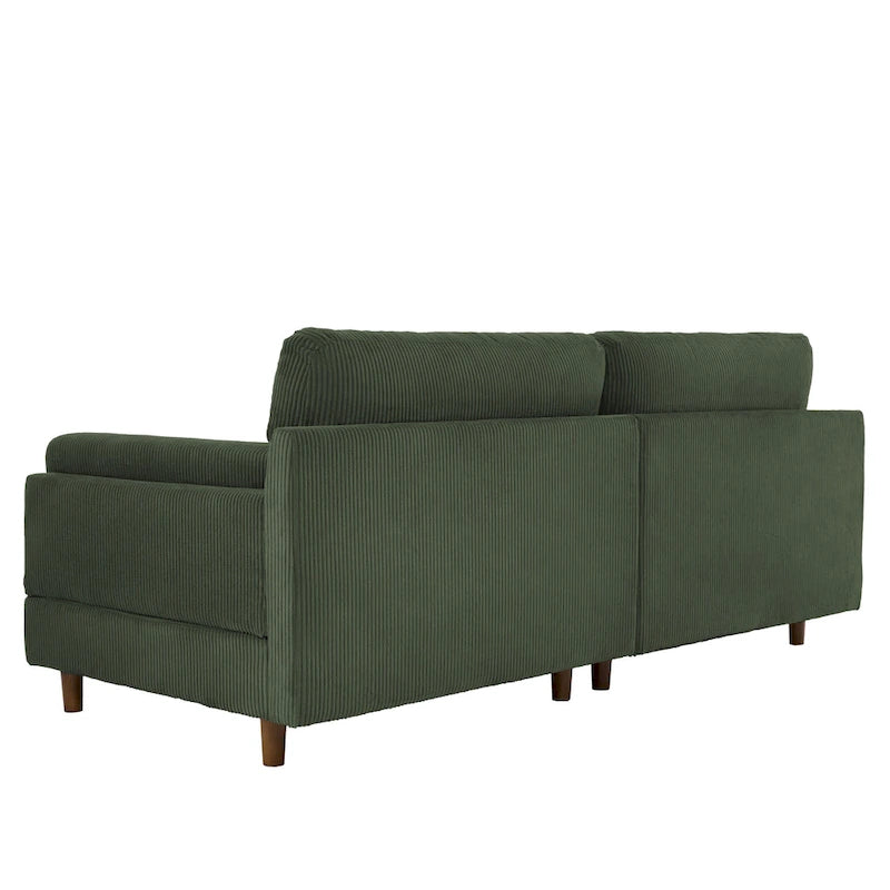 90 Corduroy Sectional Sofa Lounge Sleeper Sofa
