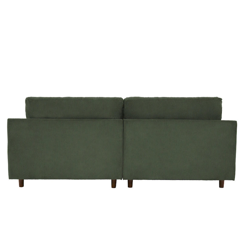 90 Corduroy Sectional Sofa Lounge Sleeper Sofa