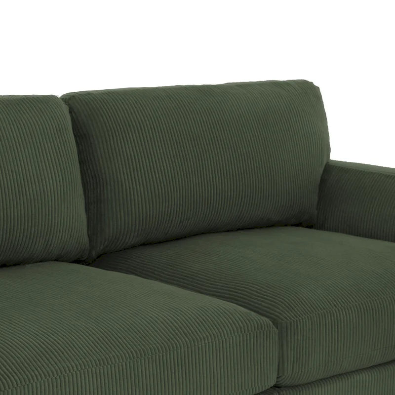 90 Corduroy Sectional Sofa Lounge Sleeper Sofa