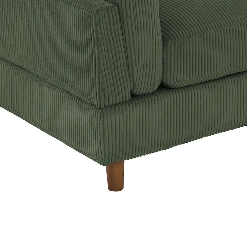 90 Corduroy Sectional Sofa Lounge Sleeper Sofa