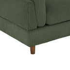 90 Corduroy Sectional Sofa Lounge Sleeper Sofa