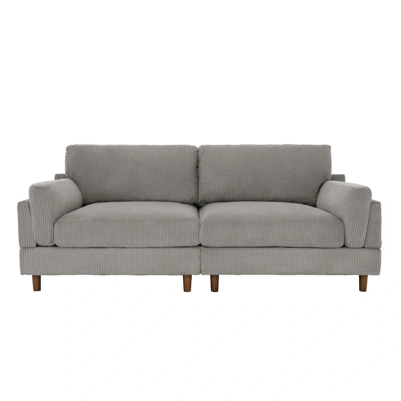 90 Corduroy Sectional Sofa Lounge Sleeper Sofa