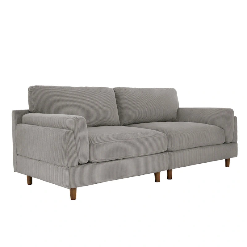 90 Corduroy Sectional Sofa Lounge Sleeper Sofa