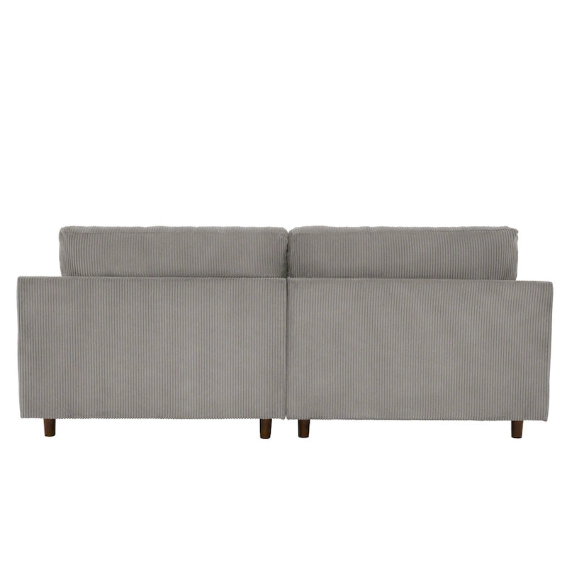 90 Corduroy Sectional Sofa Lounge Sleeper Sofa