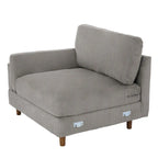 90 Corduroy Sectional Sofa Lounge Sleeper Sofa