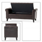 Modern Stylish Upholstered Storage Bench with Flip Top