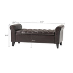 Modern Stylish Upholstered Storage Bench with Flip Top