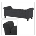 Modern Stylish Upholstered Storage Bench with Flip Top