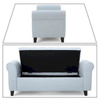 Modern Stylish Upholstered Storage Bench with Flip Top