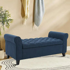 Modern Stylish Upholstered Storage Bench with Flip Top